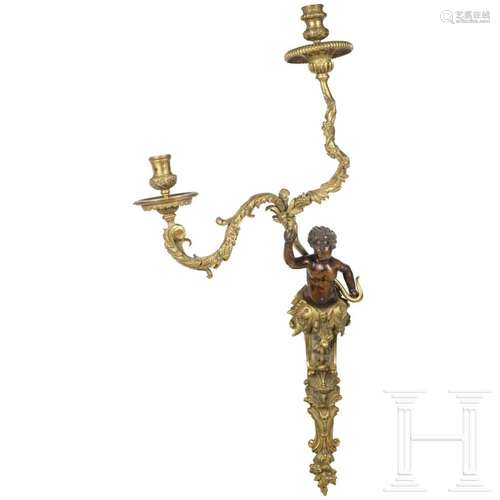 A French two-light ormolu sconce, 19th century