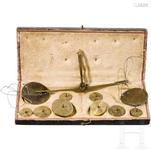 A French coin scale, circa 1800