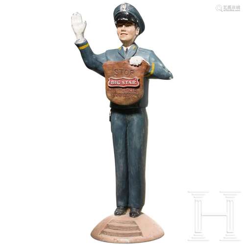 A large vintage advertising character of a "Big Star Je...