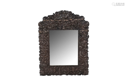 ANTIQUE COLONIAL SILVER MIRROR