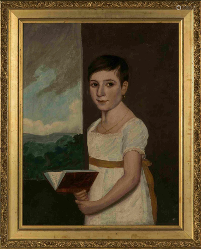 PORTRAIT OF A GIRL IN AN EMPIRE WAIST DRESS