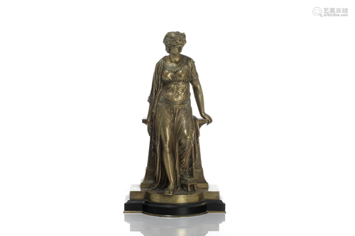 GILT BRONZE FIGURE OF CLEOPATRA, AFTER BOURET