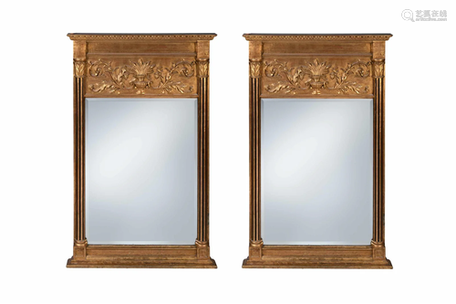 PAIR OF GILTWOOD FRAME MIRRORS