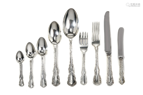 102 PCS RODEN CANADIAN SILVER FLATWARE, 2130g