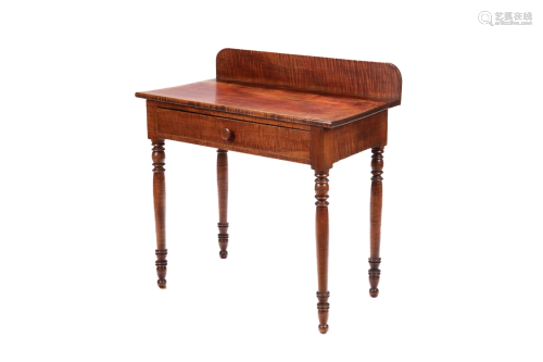 CANADIAN SINGLE DRAWER TIGER MAPLE WASHSTAND
