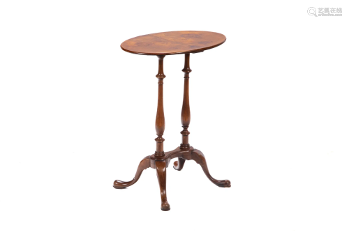 SMALL GEORGE II ENGLISH WALNUT DRINKS TABLE