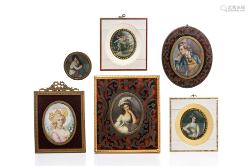 SMALL BRONZE AND IVORY FRAMES
