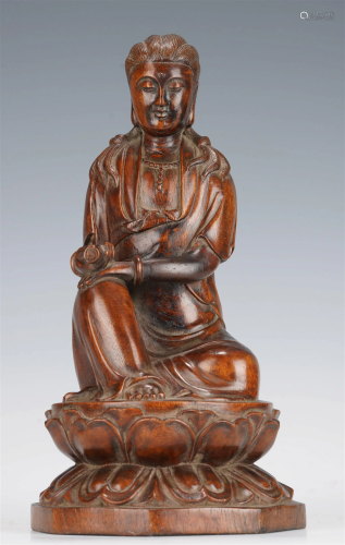 Chinese Agarwood Avalokitesvara Statue