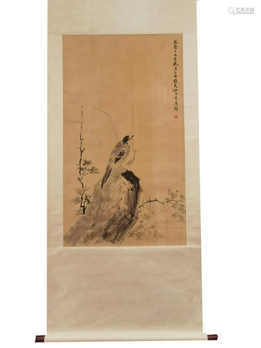 Hanging scroll of fine flowers by Li Shan