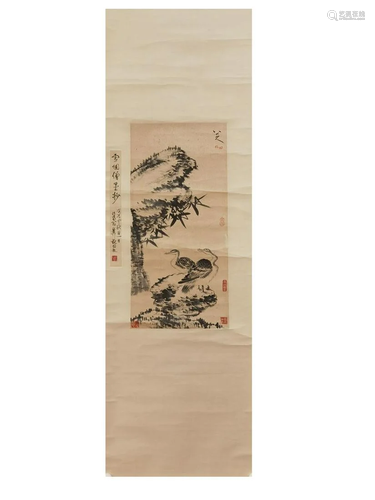 Flower and Bird Vertical Scroll, Bada Shanren