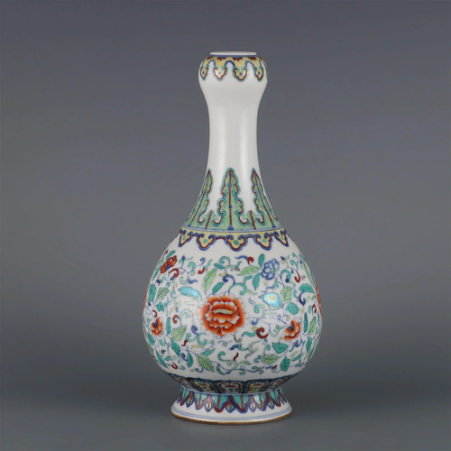 A Fine Doucai 'Flowers' Bottle