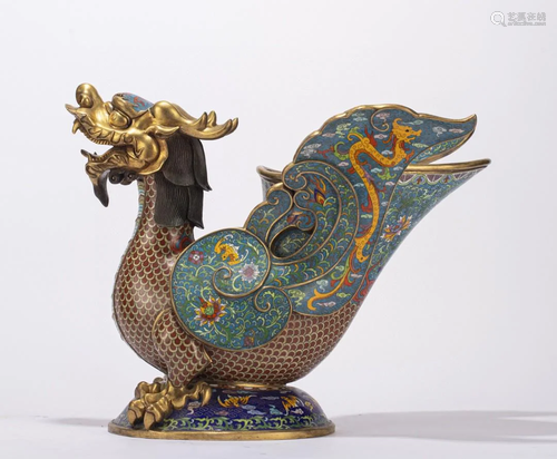 A Top Gilt-bronze Cloisonne Enamel Zun