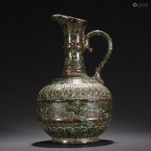 A Fine Bronze Glazed Ewer