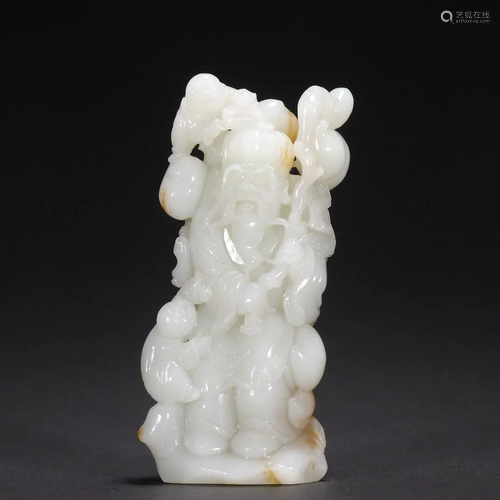 A Fine Hetian White Jade Ornament