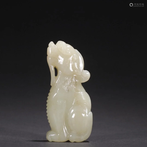 A Fine and Top Carved Hetian Jade Beast