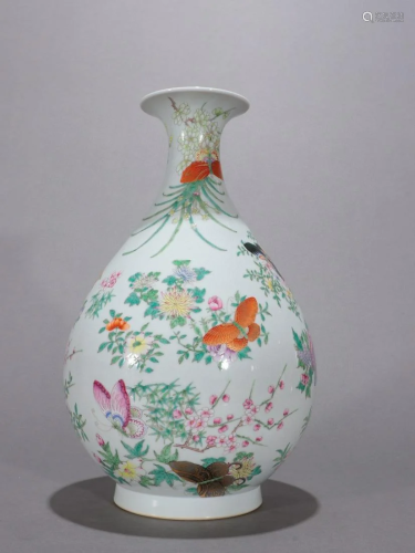 A Fine Famille-rose 'Flowers' Vase