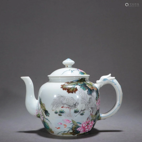 A Fine Famille-rose Teapot