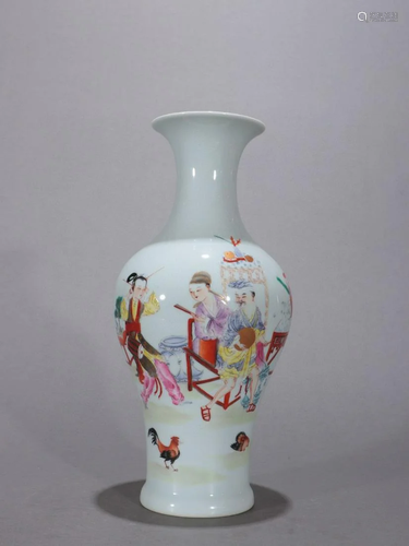 A Fine Famille-rose 'Character Story ' Vase