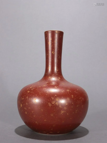 A Rare Red Glazed Vase