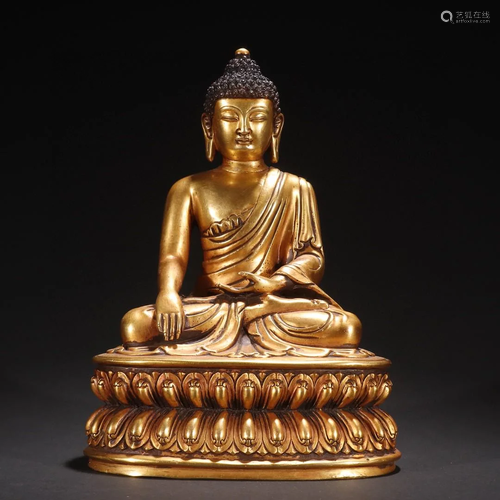 A Fine Gilt-bronze Figure of Buddha