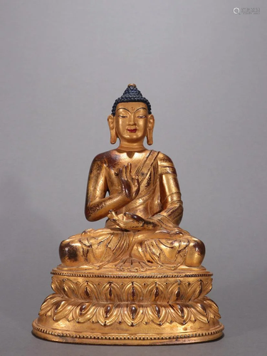 A Fine Gilt-bronze Figure of Buddha