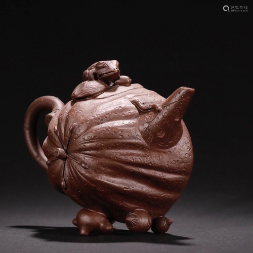 A Rare Zisha 'lotus seed' Teapot