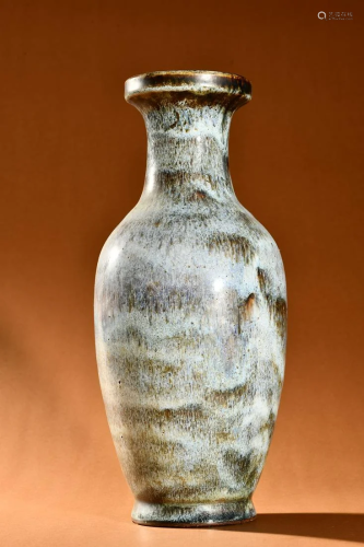 A Rare Flambe-Glazed Bottle