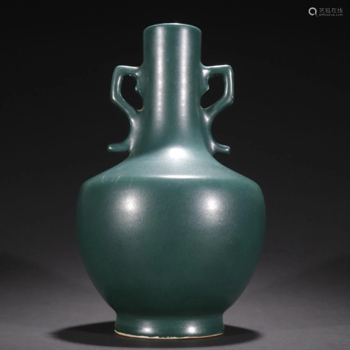 A Rare Green Glazed Vase