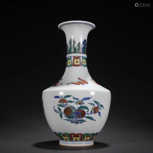 A Fine Doucai 'Fu Shou' Vase