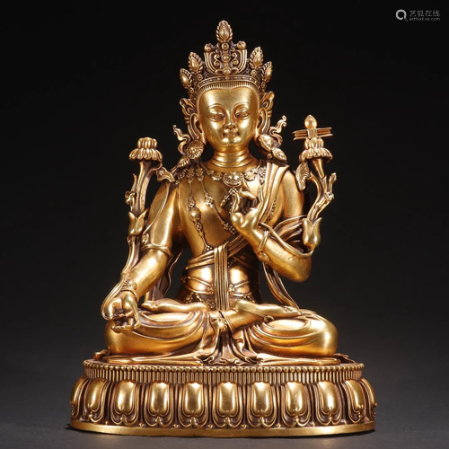 A Fine Gilt-bronze Figure of Tara