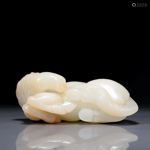 An Exquisite White Jade Horse