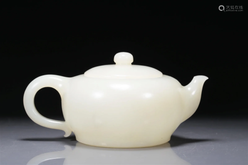 A Fabulous Imperial White Jade Teapot