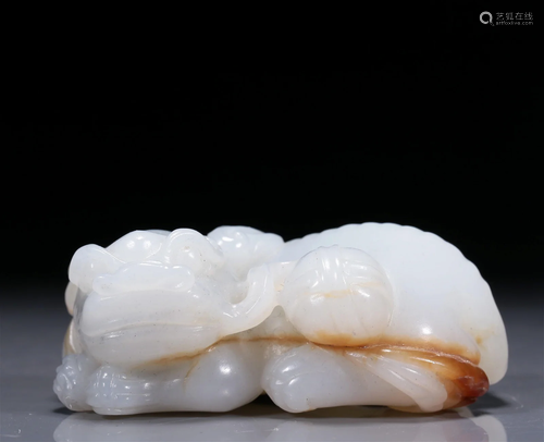 An Exquisite White Jade Lion