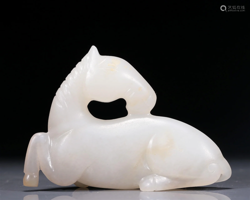 An Excellent White Jade Horse