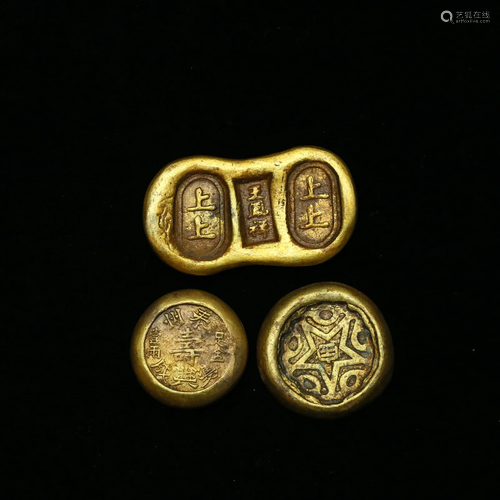 A Precious Set Of Gilt-Bronze Coins