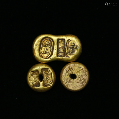 A Precious Set Of Gilt-Bronze Coins