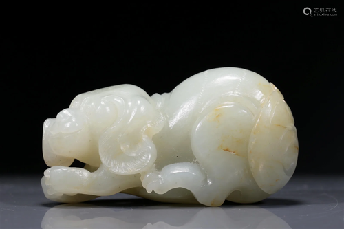 A Fine White Jade Hound