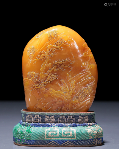 An Excellent Tianhuang 'Landscape& Figure' Decoration