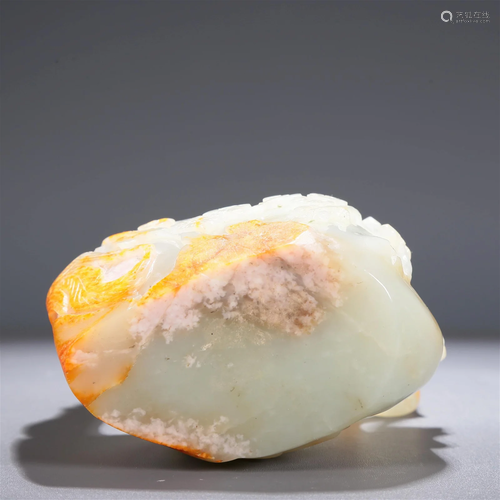 A Fabulous White Jade Peach-Form Brushwasher