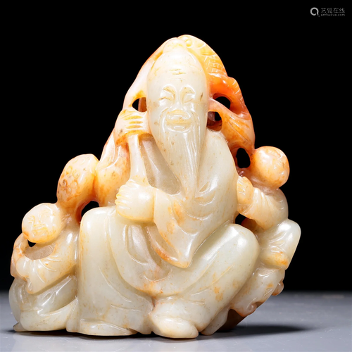 A Precious White Jade 'Figure' Decoration