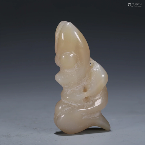 A Hongshan Culture Agate 'Dragon' Pendant