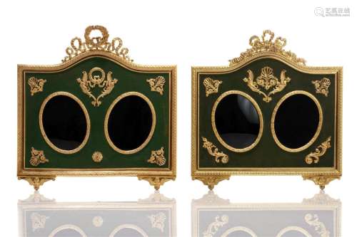 PAIR OF FRENCH EMPIRE GILT BRONZE PICTURE FRAMES