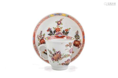 EARLY MEISSEN PORCELAIN CUP & SAUCER