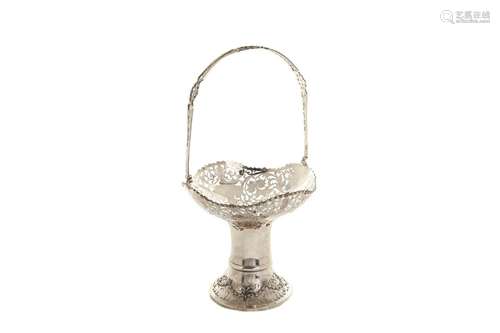 ENGLISH SILVER FLORAL WEDDING BASKET, 1,020g