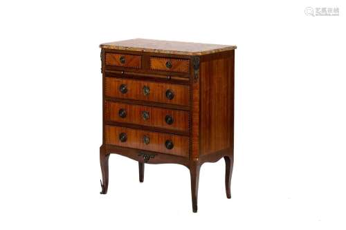 ANTIQUE FRENCH MARBLE TOP CHEST