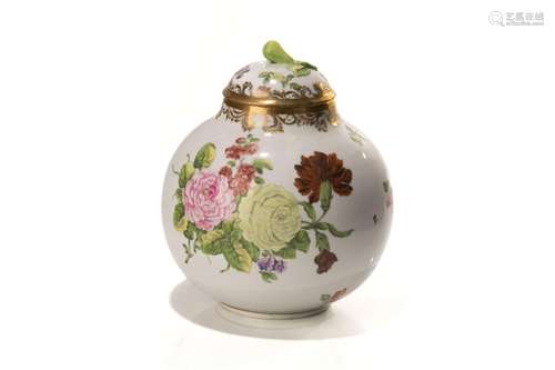 MARCOLINI PERIOD MEISSEN PORCELAIN COVERED JAR