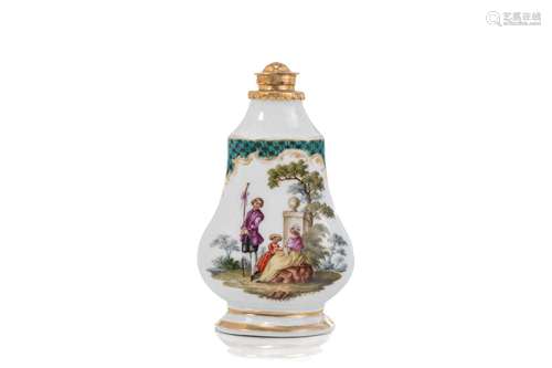 19th C MEISSEN PORCELAIN SCENT BOTTLE