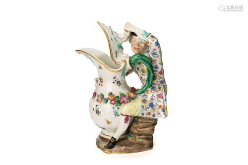 19th C MEISSEN PORCELAIN FIGURE WITH JUG