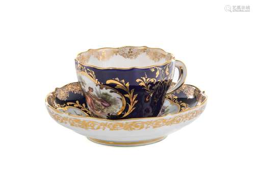 MEISSEN PORCELAIN CUP & SAUCER