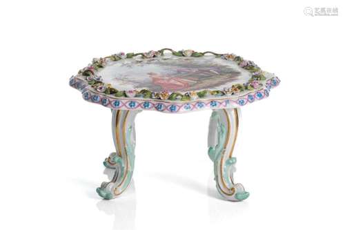 19th C MEISSEN PORCELAIN STAND